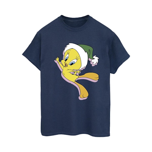 Looney Tunes Dam/Damer Tweety Julhatt Bomull Pojkvän Navy Blue 4XL