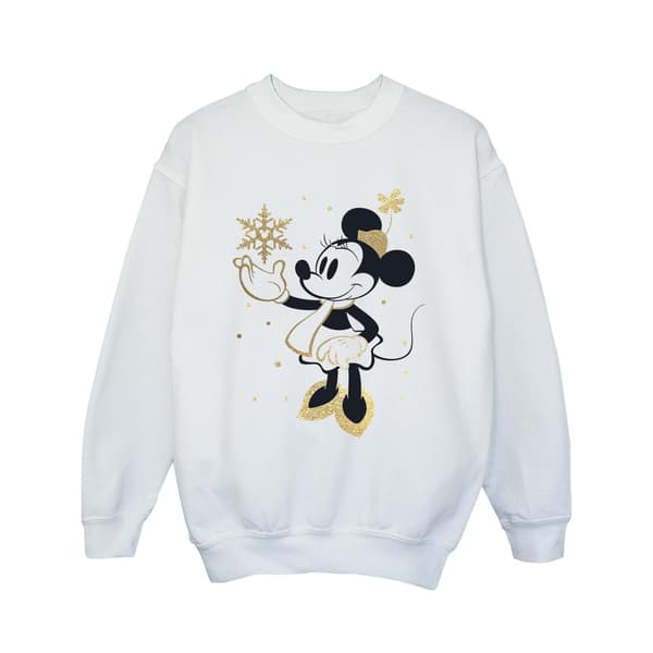 Disney Flickor Mimmi Pigg Snöflinga Tröja 5-6 År Vit White 5-6 Years