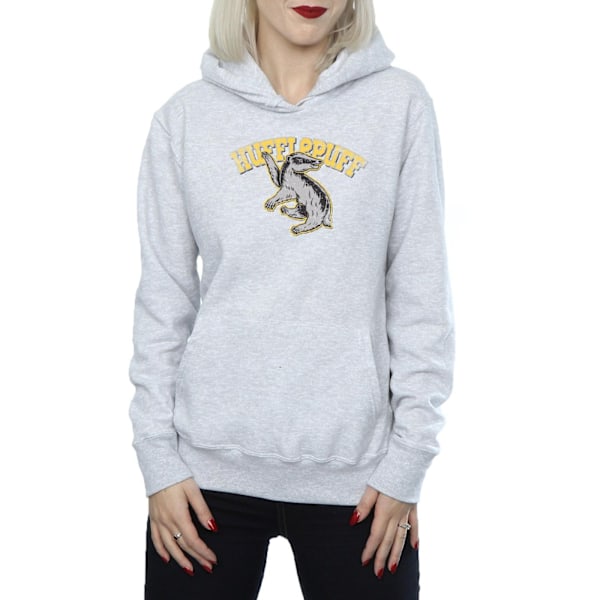 Harry Potter Dam/Kvinnor Hufflepuff Hoodie S Heather Grey Heather Grey S