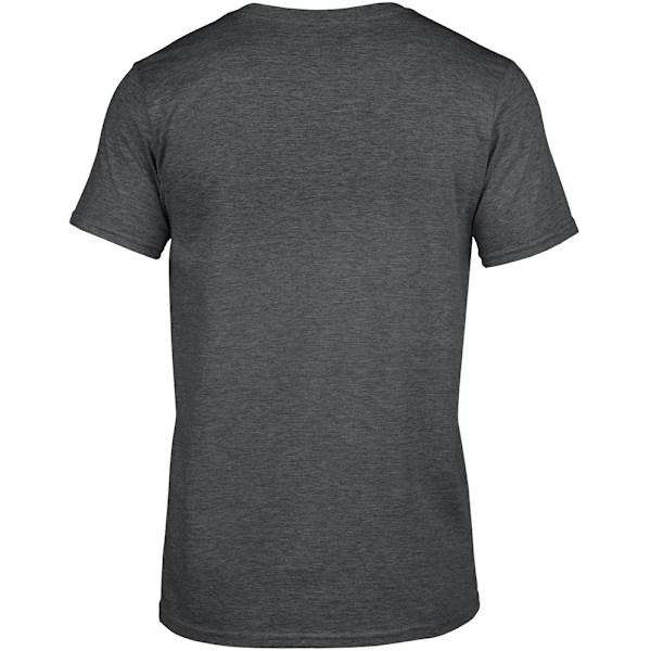 Gildan Soft Style V-halsad kortärmad T-shirt L Dark Heath Dark Heather L