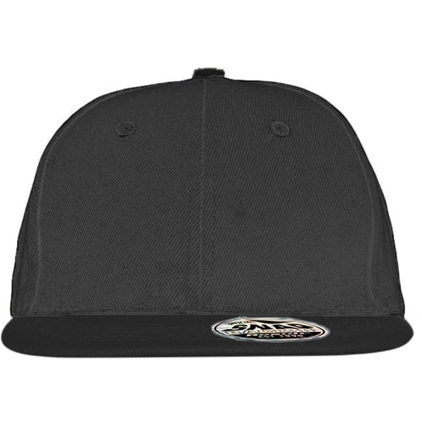Result Unisex Core Bronx Original Flat Peak Snapback Enfärgad Black One Size