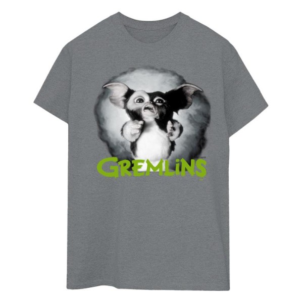 Gremlins Womens/Ladies Scared Green Cotton Boyfriend T-Shirt XX Dark Grey Heather XXL