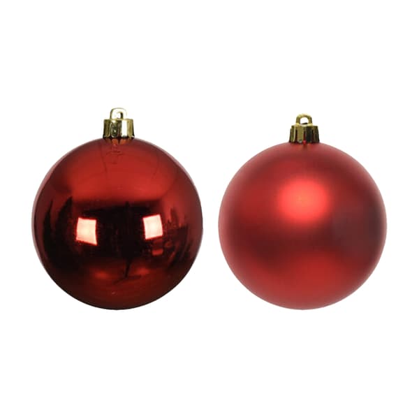 Kaemingk krossfria enfärgade julgranskulor (4-pack) en storlek Red One Size
