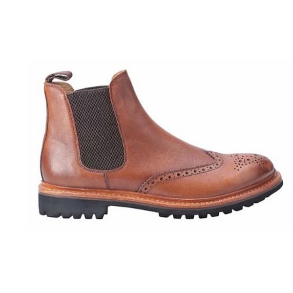 Cotswold herr Siddington Commando elastisk läderklänning Boo Brown 7 UK