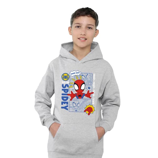 Spidey And His Amazing Friends Barn/Kids Comic Pull Over H Athletic Heather 7-8 Years
