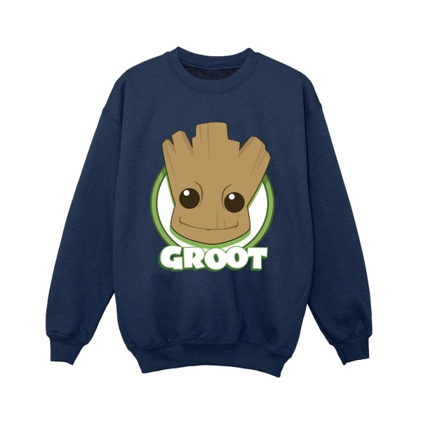 Guardians Of The Galaxy Boys Groot Badge Sweatshirt 5-6 år N Navy Blue 5-6 Years