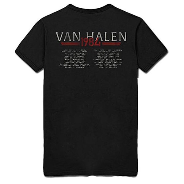 Van Halen Unisex Adult 84 Tour Back Print T-Shirt L Svart Black L