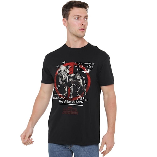 Deadpool & Wolverine Herr Dogpool Unicorn T-Shirt 4XL Svart Black 4XL