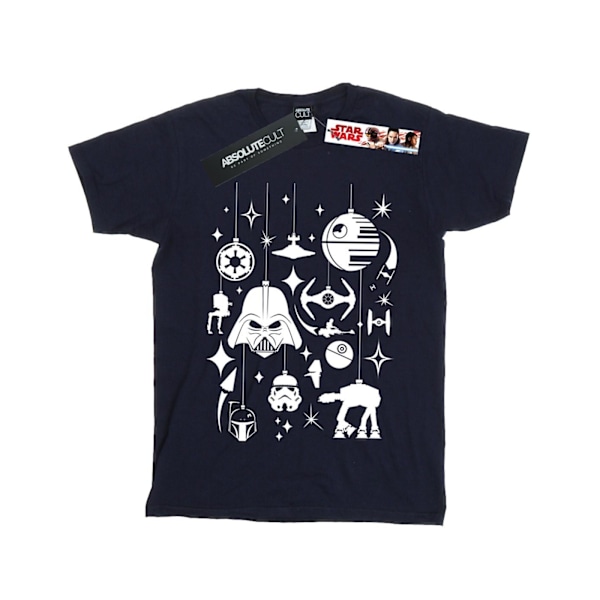 Star Wars Girls Jul Dekorationer Bomull T-Shirt 12-13 År Navy Blue 12-13 Years