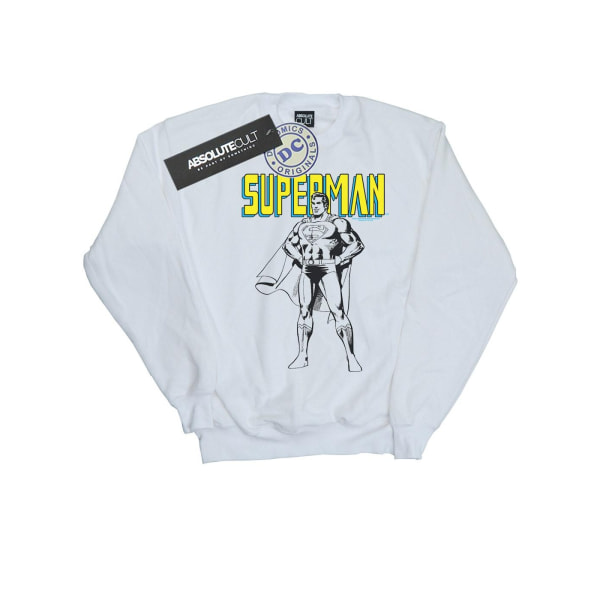 DC Comics Boys Superman Mono Action Pose Sweatshirt 9-11 år White 9-11 Years