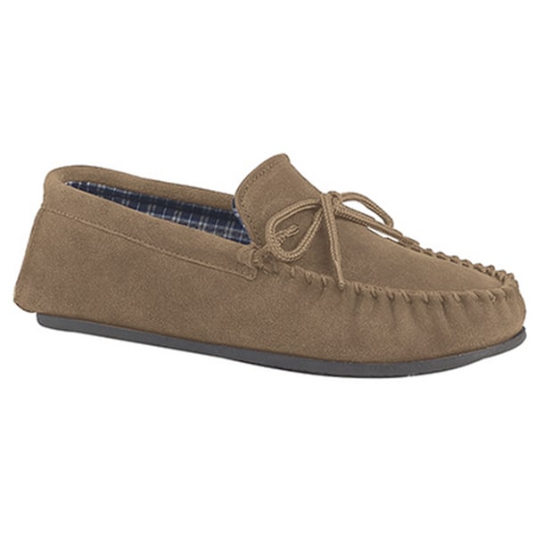 Mokkers herr Bruce äkta mockasin tofflor 6 UK Taupe Taupe 6 UK