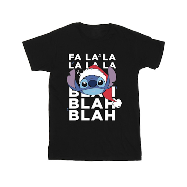 Disney Girls Lilo And Stitch Jul Blah Blah Blah Bomull T-shirt Black 9-11 Years