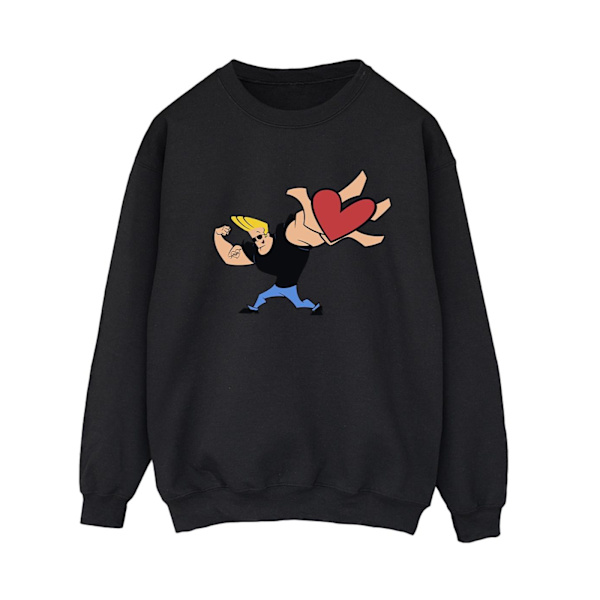 Johnny Bravo Dam/Damer Hjärta Present Sweatshirt XXL Svart Black XXL
