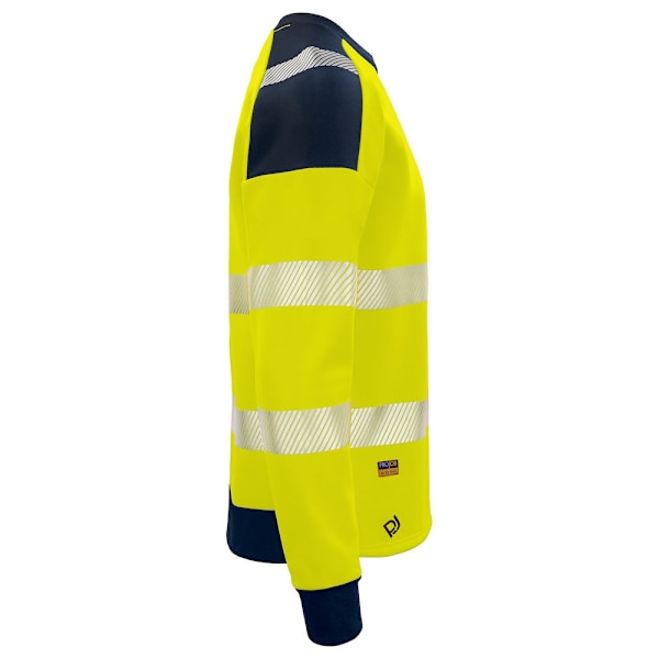 Projob Hi-Vis Sweatshirt L Gul/Marinblå Yellow/Navy L