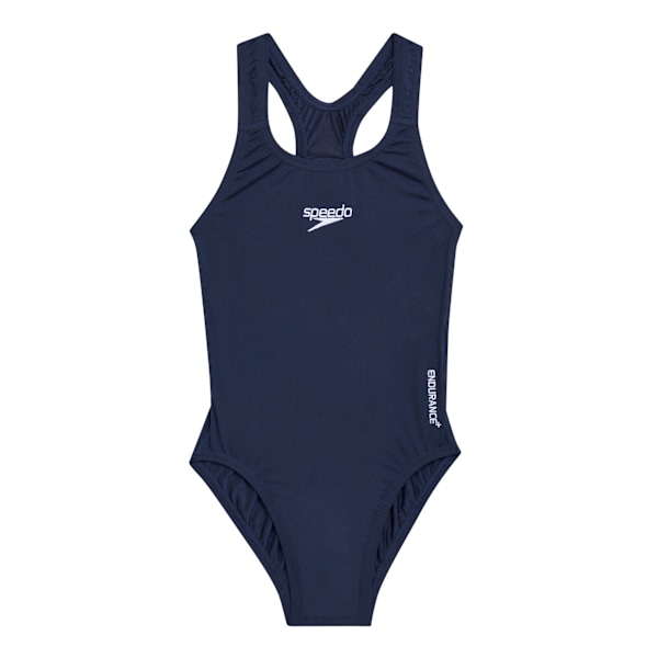 Speedo Girls Medalist Eco Endurance+ One Piece Swimsuit 13-14 år Navy 13-14 Years