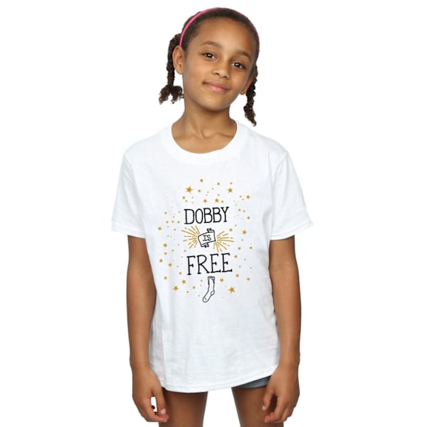 Harry Potter flickor Dobby Is bomull T-shirt 9-11 år vit White 9-11 Years