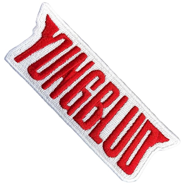 Yungblud Vävd Logotyp Strykjärnslapp En Storlek Vit/Röd White/Red One Size