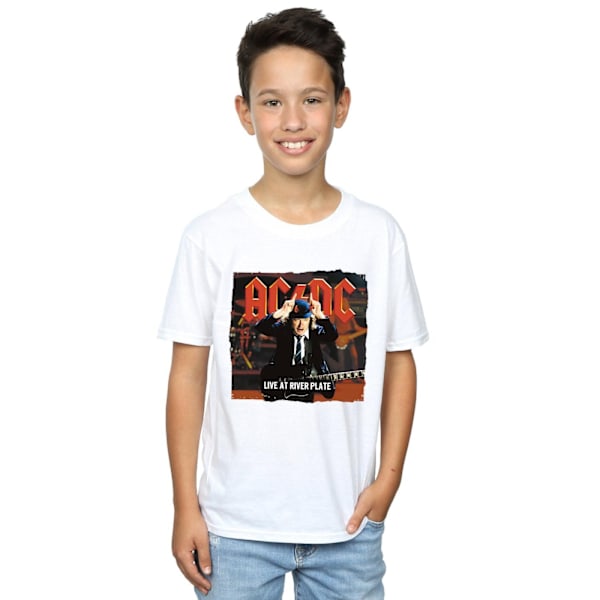 AC/DC Boys Live At River Plate Columbia Records T-Shirt 7-8 år White 7-8 Years