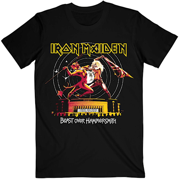Iron Maiden Unisex Vuxen Beast Over Hammersmith Eddie & Devil T Black XXL