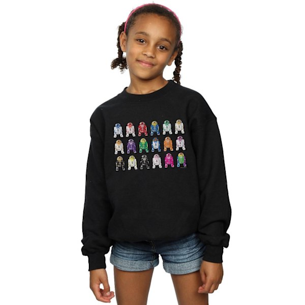 Star Wars Girls R2 Units Sweatshirt 7-8 år Svart Black 7-8 Years