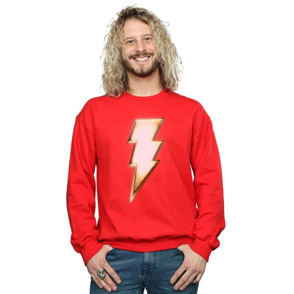 DC Comics Herr Shazam Bolt Logo Sweatshirt L Röd Red L
