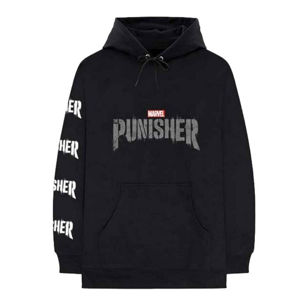 The Punisher Unisex Adult Stamp Pullover Hoodie M Svart Black M