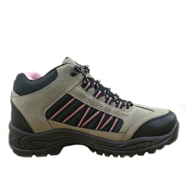 Dek Dam/Dam Grassmere Ankel Trek & Trail Boots med snörning 3 Grey/Pink 3 UK