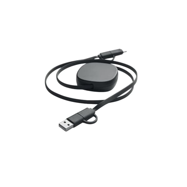 MidOcean Linea Infällbar Anslutningskabel One Size Svart Black One Size