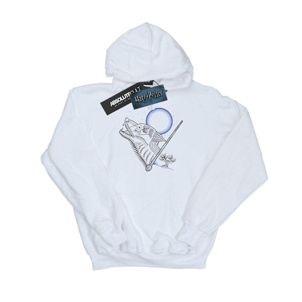 Harry Potter Dam/Kvinnor Vargulv Linjekonst Hoodie M Vit White M