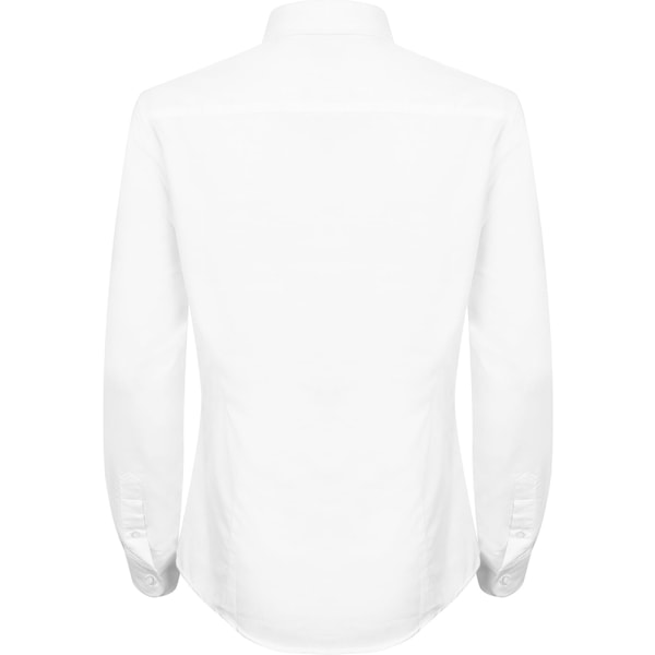 Henbury Dam/Damer Modern Långärmad Oxford Skjorta 3XL Vit White 3XL