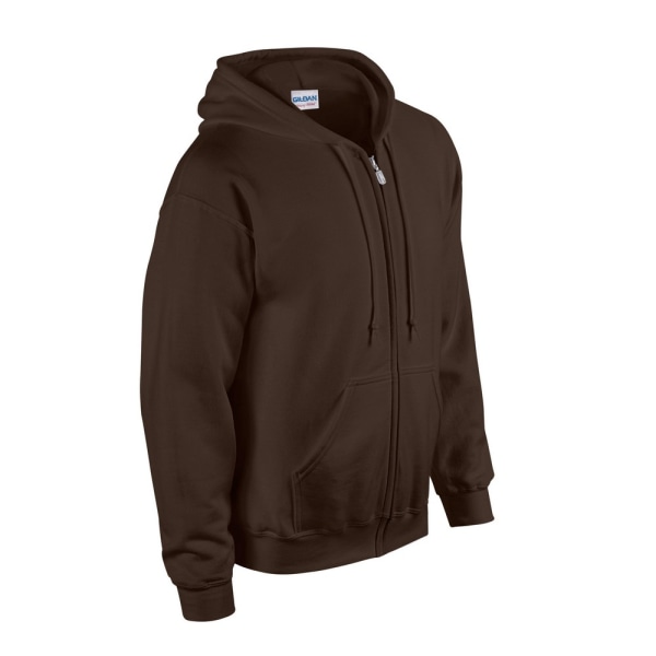 Gildan Mens Heavy Blend Full Zip Hoodie L Mörk Choklad Dark Chocolate L