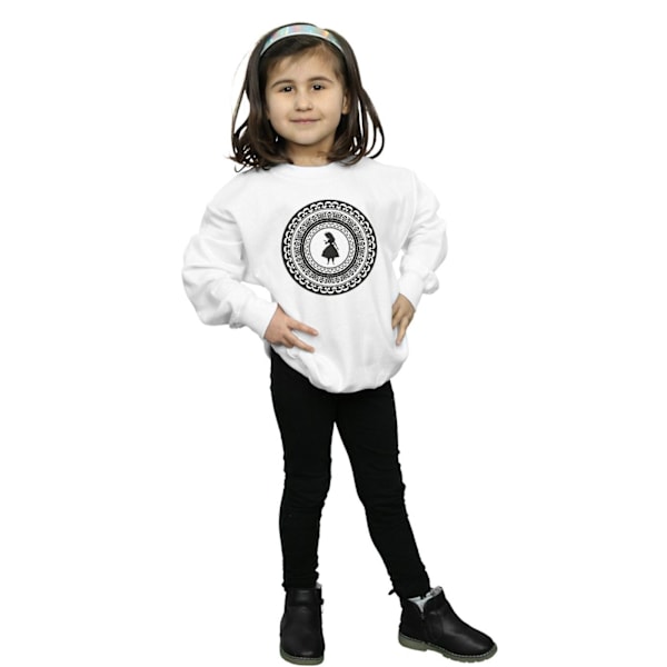 Disney Girls Alice In Wonderland Circle Sweatshirt 7-8 år Vit White 7-8 Years