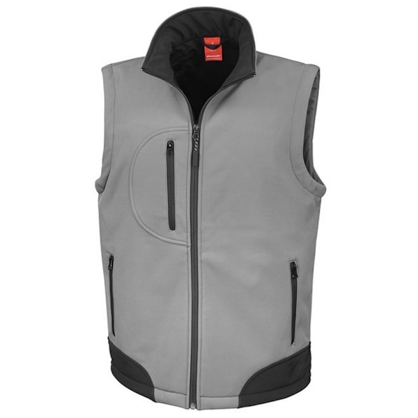 Result Softshell Väst Herr S Workguard Grå/Svart Workguard Grey/Black S