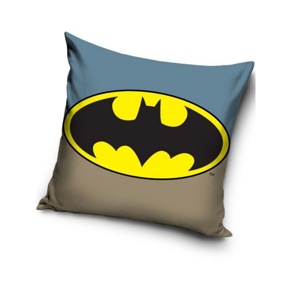 Batman-logofylld kudde 40 cm x 40 cm flerfärgad Multicoloured 40cm x 40cm