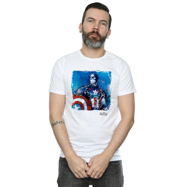 Captain America Art Cotton T-shirt XXL Vit White XXL