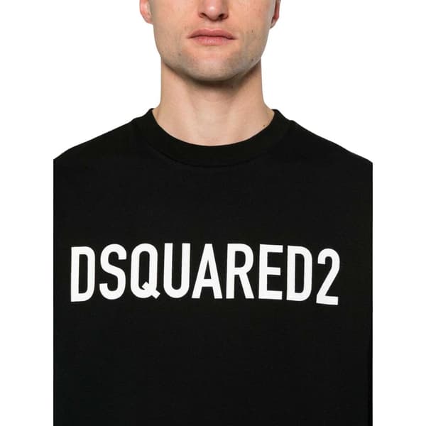 DSquared2 Herr Logotyp T-shirt S Svart Black S