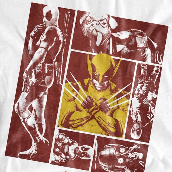 Deadpool & Wolverine Dam T-shirt M Vit White M