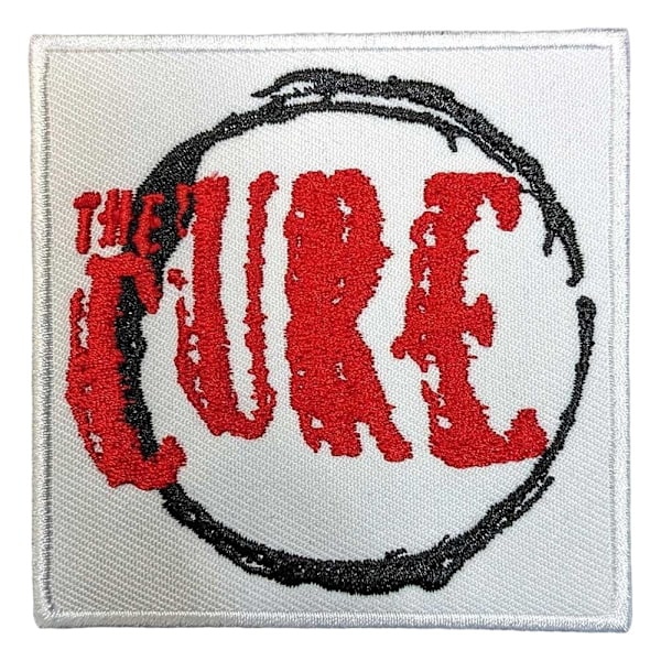 The Cure Vävd Cirkel Logotyp Stryk-På-Lapp En Storlek Vit/Röd/Svart White/Red/Black One Size