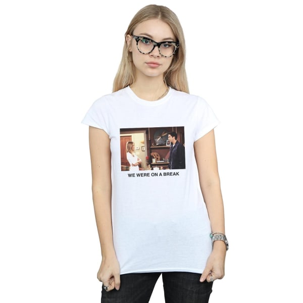 Friends Womens/Ladies We Were On A Break Foto T-shirt i bomull S White S