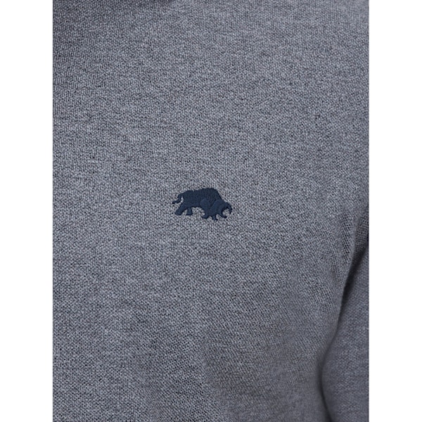 Raging Bull Klassisk Ekologisk Pikétröja för Män M Gråmelerad Grey Marl M