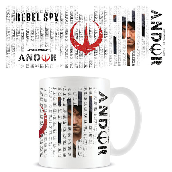 Star Wars: Andor Aurebesh Mug En Storlek Vit/Svart/Röd White/Black/Red One Size
