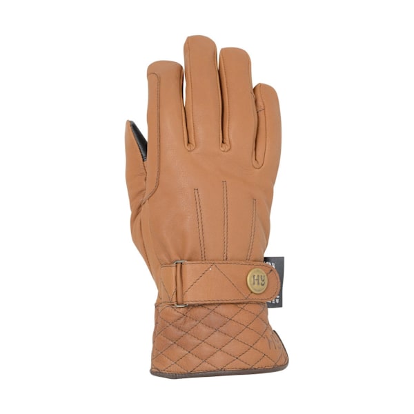 Hy5 Vuxna Thinsulate Quiltade Mjuka Läder Vinterridhandskar Tan XL