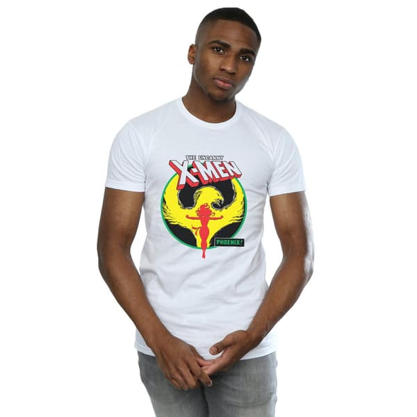 Marvel Herr X-Men Phoenix Circle T-Shirt 5XL Vit White 5XL