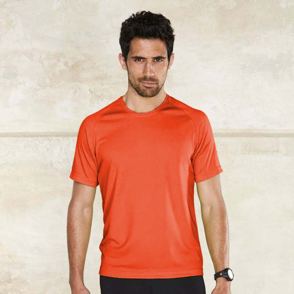 Kariban Mens Proact Sport / Tränings T-Shirt S Flourescent Ora Flourescent Orange S