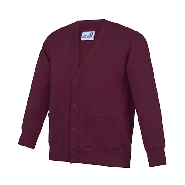 Awdis Childrens/Kids Academy Cardigan 13 år Bourgogne Burgundy 13 Years