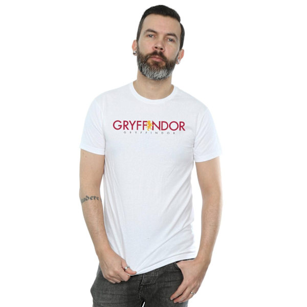 Harry Potter T-shirt för män Gryffindor Text M Vit White M