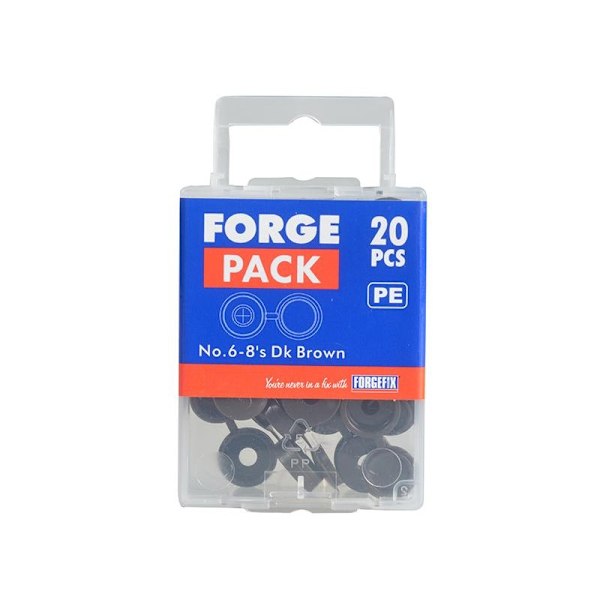Forgefix Gångjärnsförsedda Täcklock, Påse Brun Nr 6-8 Flerfärgad Multi Colour Brown No. 6-8