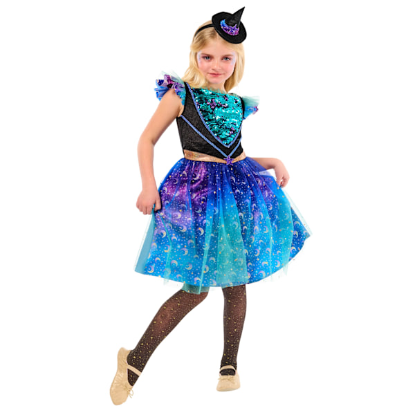 Bristol Novelty Flickor Kosmisk Häxa Kostym 3-4 År Blå Blue 3-4 Years