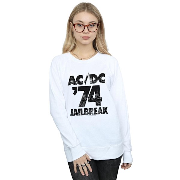 AC/DC Dam/Kvinnor Jailbreak 74 Sweatshirt L Vit White L