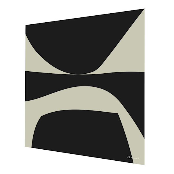 Dan Hobday formpassad inramad duk 40 cm x 40 cm svart/duvgrå Black/Dove Grey 40cm x 40cm